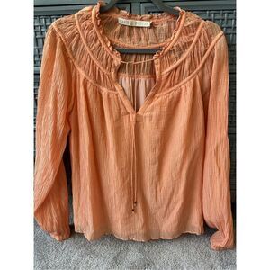 NWOT Marie Oliver chiffon blouse, $225 Med